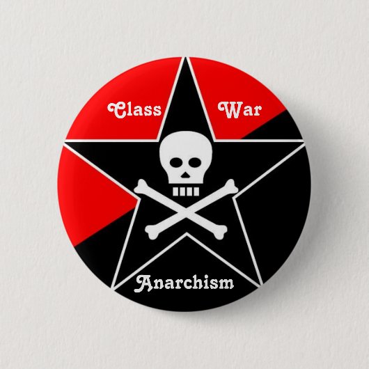Anarchisme in klassen ronde button 5,7 cm (Voorkant)