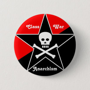 Anarchisme in klassen ronde button 5,7 cm