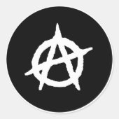 Anarchisme Symbool Sticker (Voorkant)