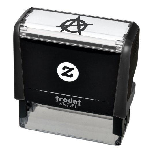 Anarchisme Symbool Zelfinkt Rubber Stamp Zelfinktende Stempel (Product)