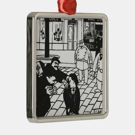 Anarchist, 1892 metalen ornament (Rechts)