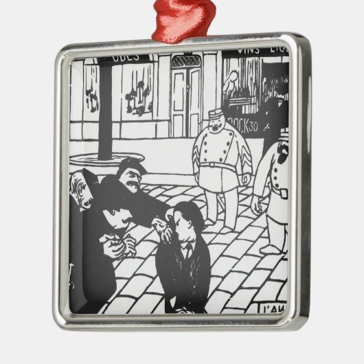 Anarchist, 1892 metalen ornament (Links)