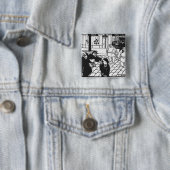 Anarchist, 1892 vierkante button 5,1 cm (In situ)