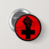 Anarchist Black Cross-knop Ronde Button 5,7 Cm (Voorkant /achterkant)