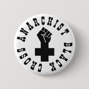 Anarchist Black Cross Ronde Button 5,7 Cm