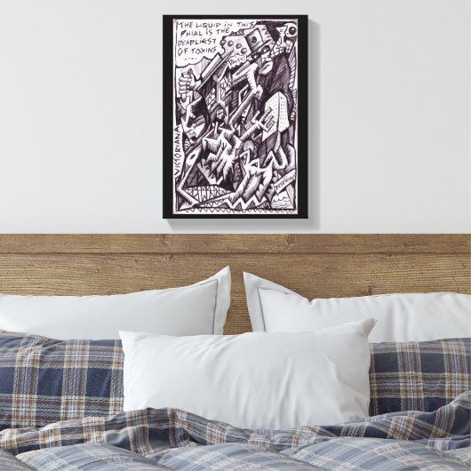 Anarchist in het groot canvas afdruk (Insitu (Slaapkamer))