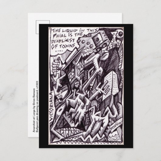 Anarchist in het groot door Brian Benson Briefkaart (Voorkant / Achterkant)