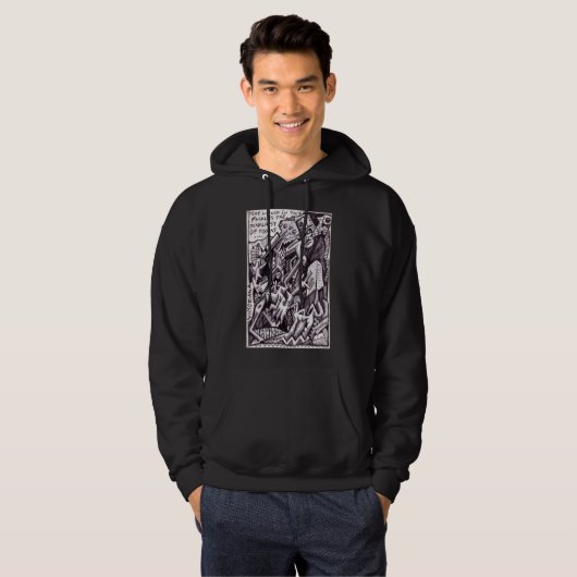 Anarchist in het groot hoodie (Voorkant volledig)