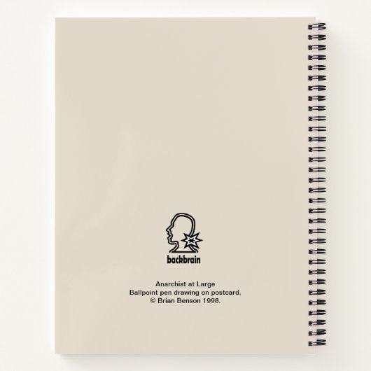 Anarchist in het groot notitieboek (Achterkant)