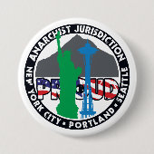 Anarchist Jurisdiction Proud Ronde Button 7,6 Cm (Voorkant)