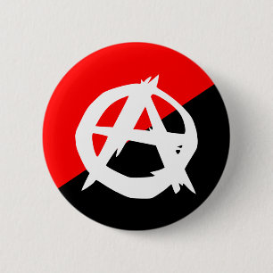 Anarchist met een symbool, Colombia Ronde Button 5,7 Cm