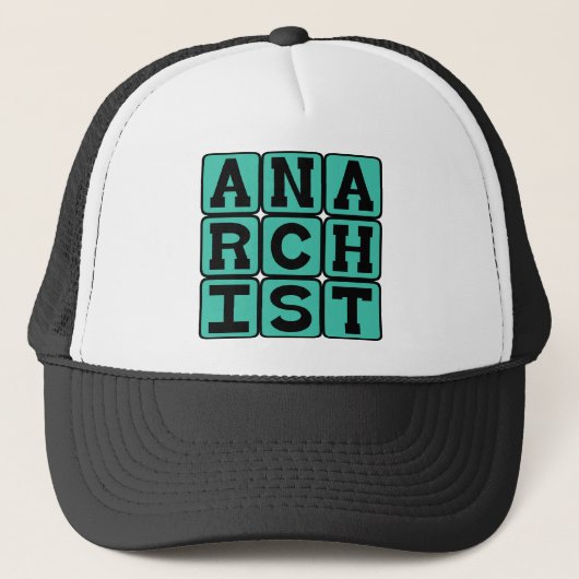 Anarchist, Ondersteunt Anarchie Trucker Pet (Voorkant)