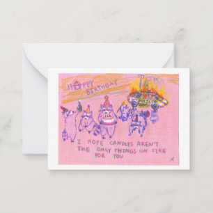 Anarchist Raccoons Verjaardag Kaart Notitiekaartje