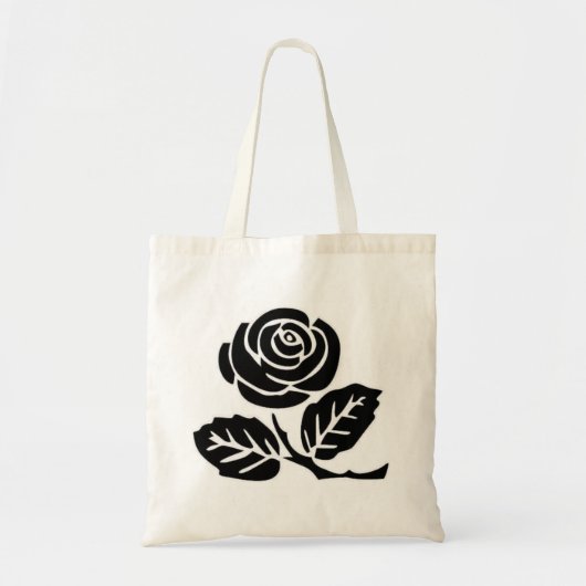 anarchist zwarte roos canvas tas (Voorkant)
