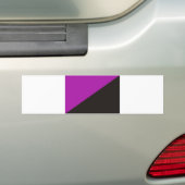 anarchistisch feminisme vlag paarse zwarte anarchi bumpersticker (Op auto)