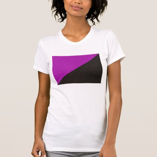 anarchistisch feminisme vlag paarse zwarte anarchi t-shirt (Voorkant)