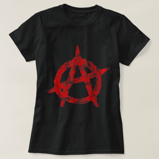 Anarchistisch symbool verstoord politieke anarchie t-shirt (Design voorkant)