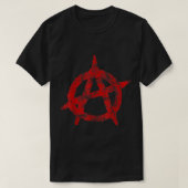 Anarchistisch symbool verstoord politieke anarchie t-shirt (Design voorkant)