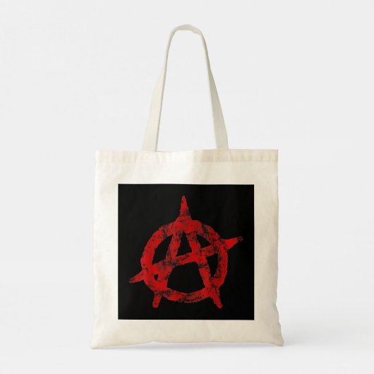 Anarchistisch symbool verstoord politieke anarchie tote bag (Achterkant)