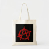 Anarchistisch symbool verstoord politieke anarchie tote bag (Voorkant)