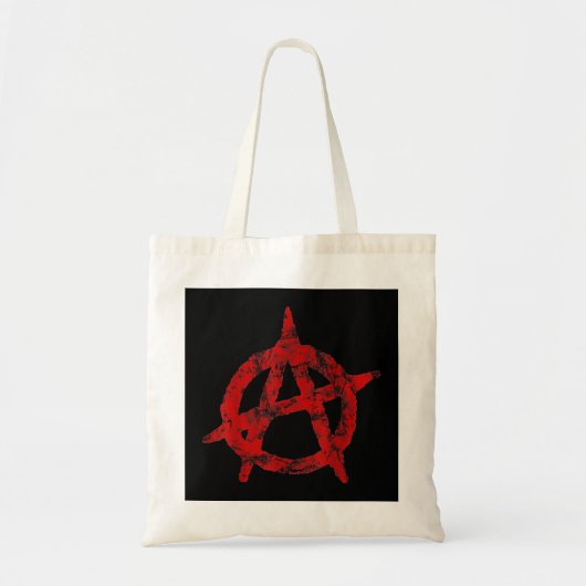 Anarchistisch symbool verstoord politieke anarchie tote bag (Voorkant)