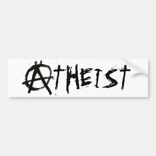 ANARCHISTISCHE A-THEÏSTISCHE BUMPERSTICKER (Voorkant)
