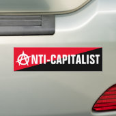 Anarchistische anarchistische antikapitalistische  bumpersticker (Op auto)