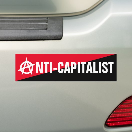 Anarchistische anarchistische antikapitalistische  bumpersticker (Op auto)