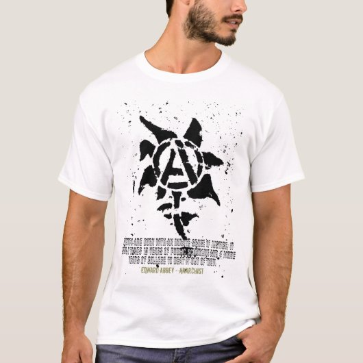 Anarchistische bloem / Edward Abbey, kinderen zijn T-shirt (Voorkant)