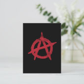 anarchistische cirkelsymbool briefkaart (Staand voorkant)