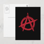 anarchistische cirkelsymbool briefkaart (Voorkant / Achterkant)