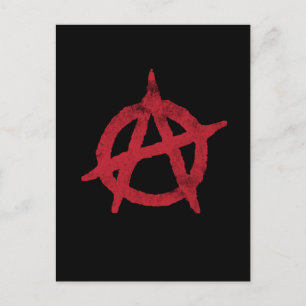 anarchistische cirkelsymbool briefkaart