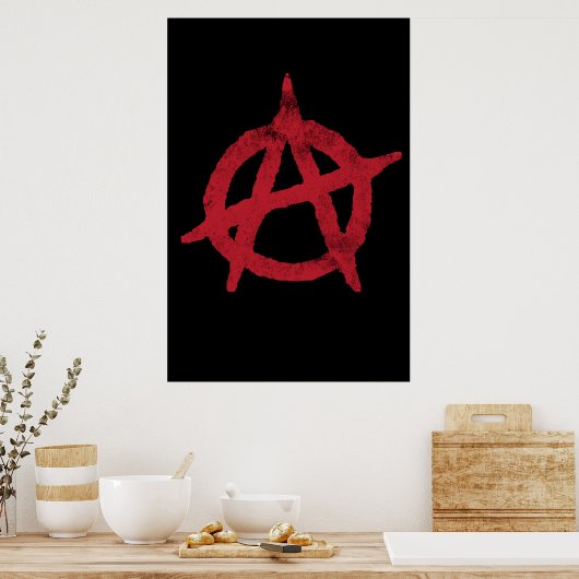 anarchistische cirkelsymbool poster (Keuken)
