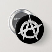 anarchistische cirkelsymbool ronde button 5,7 cm (Voorkant /achterkant)