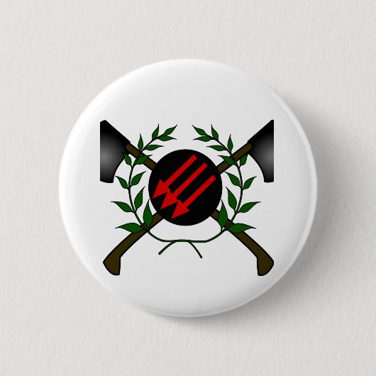 Anarchistische communistische Skin Head Red/Anarch Ronde Button 5,7 Cm (Voorkant)