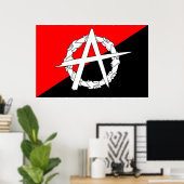 Anarchistische hanghandvlag poster (Thuiskantoor)