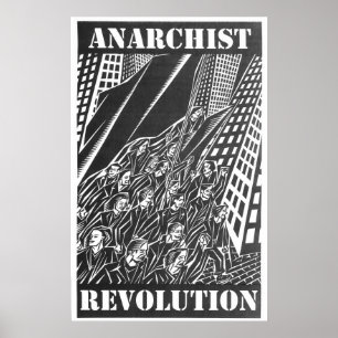 Anarchistische revolutie-poster poster