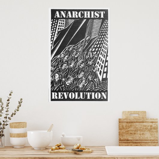 Anarchistische revolutie-poster poster (Keuken)