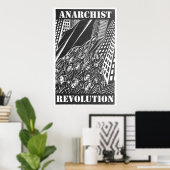 Anarchistische revolutie-poster poster (Thuiskantoor)