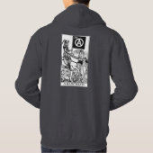 anarchistische ster donkergrijze hoodie (Achterkant)