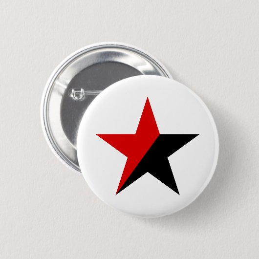 Anarchistische ster ronde button 5,7 cm (Voorkant /achterkant)