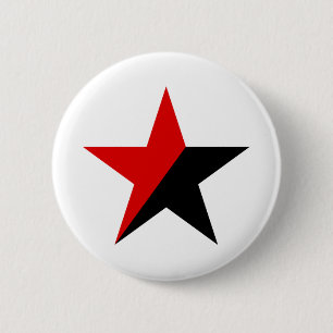 Anarchistische ster ronde button 5,7 cm