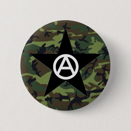 anarchistische sterrenpin ronde button 5,7 cm (Voorkant)