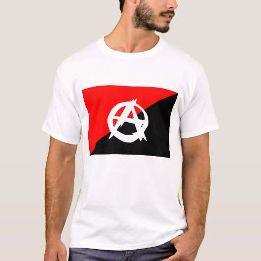 Anarchistische vlag A symbool shirt anarchie (Voorkant)