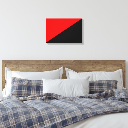 Anarchistische vlag (anarchisme) canvas afdrukken (Insitu (Slaapkamer))