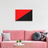 Anarchistische vlag (anarchisme) canvas afdrukken (Insitu (Woonkamer))