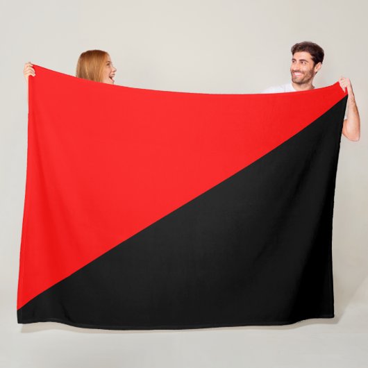 Anarchistische vlag (anarchisme) fleece deken (In situ)