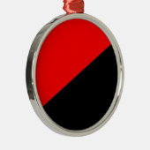 Anarchistische vlag (anarchisme) keramisch Ornamen Metalen Ornament (Rechts)