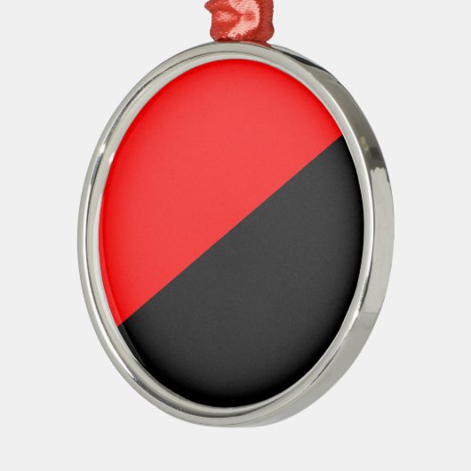Anarchistische vlag (anarchisme) keramisch Ornamen Metalen Ornament (Links)