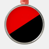 Anarchistische vlag (anarchisme) keramisch Ornamen Metalen Ornament (Voorkant)